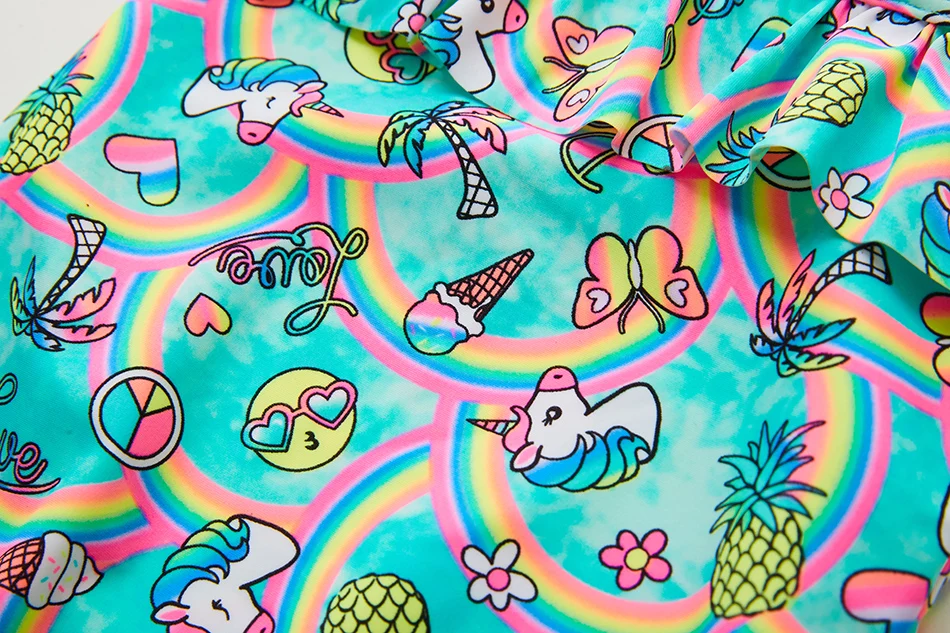 Ruffle Stripe Swimsuit Girls 2020 Kids 2-8Y One-Piece Beach One-Shoulder Swimming Bathing Suits Little Bowknot Swimwear | Спорт и