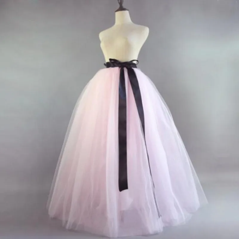 

Hipple Tutu Tulle Skirt Sweet Lolita Skirts Pink With Sash Saia Maxi Skirts Womens Jupe Custom Made Any Colors