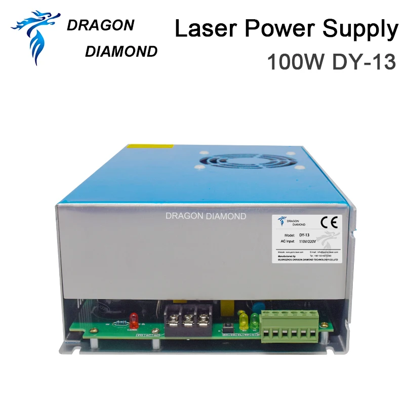 DRAGON DIAMOND DY13 лазерный источник питания 100 Вт для reci W2 co2 лазерная трубка для co2 лазерная гравировка машина для резки