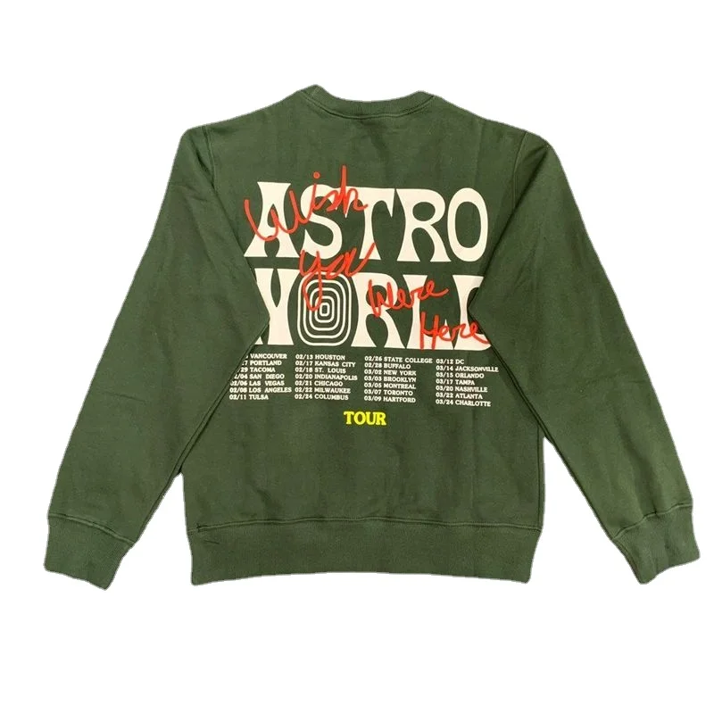 

22SS Foam Pattern Letter Print Astroworld Hoodies Men Women EU Size 100% Cotton TRAVIS SCOTT Pullover Streetwear Autumn Techwear
