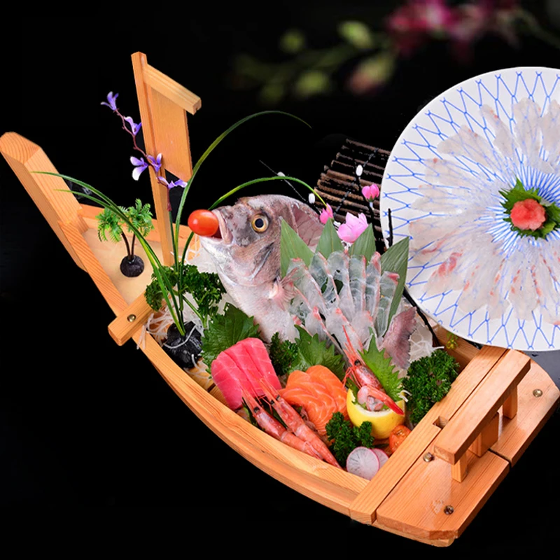 Японская кухня лодки для суши инструмент морепродуктов деревянная модель