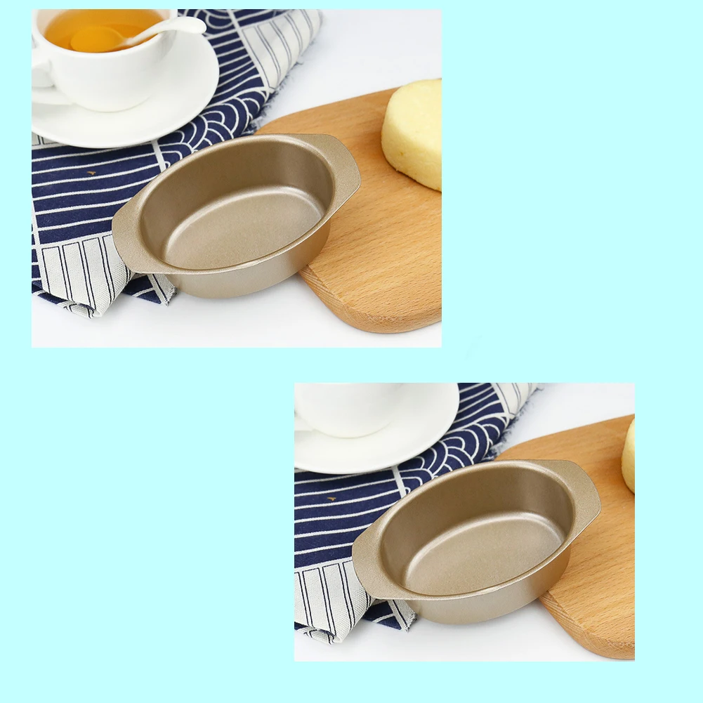 

Convenient Nonstick Cheese Cake Pan Oval Baking Pan Bread Pan Toast Cake Mold Durable Carbon Steel Kitchen Baking Tools
