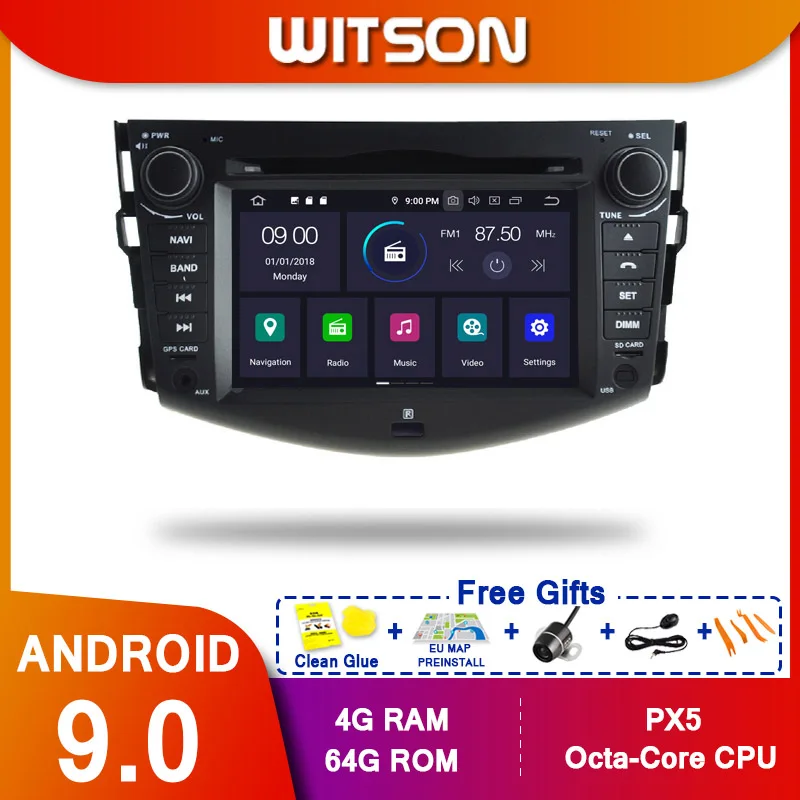WITSON Android 9 0 Octa core (восемь ядер) PX5 автомобильный dvd-плеер для TOYOTA RAV4 2008-2012 IPS GPS радио |