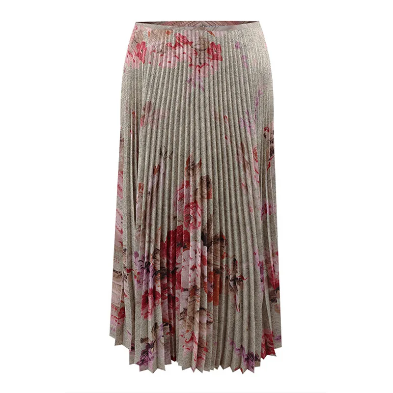 

Women Pleated Skirts Vintage gothic Van Gogh Oil Painting Printed Skirt High Waist Long Skirt Mujer faldas High Quality Skirt