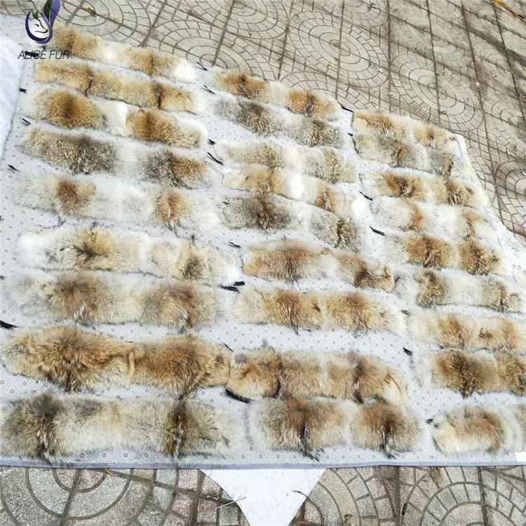 Заводская поставка натуральный цвет молния съемный меховой капюшон отделка для