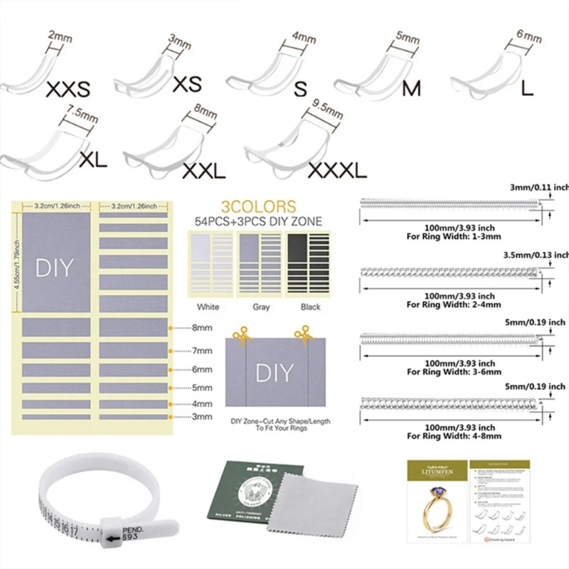 

Артефакт кольца B36D, невидимая внутренняя рукоятка, регулировка, изменение плотности кольца для маленького пальца, противоскользящий артеф...