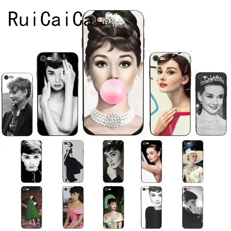 Ruicaica Audrey Hepburn Colorful Cute Phone Case Cover for iPhone 8 7 6 6S 6Plus X XS MAX 5 5S SE XR Fundas Capa | Мобильные