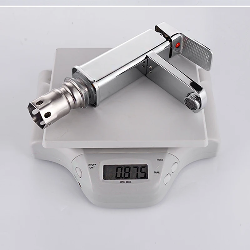 Квадратный хромированный кран для раковины смеситель ванной комнаты Широкий