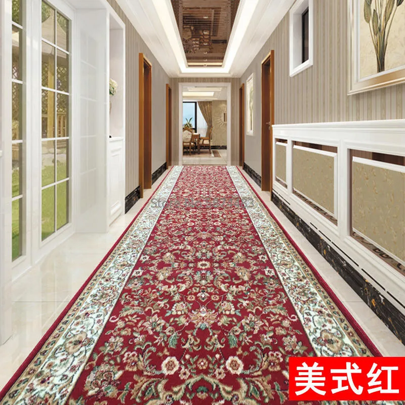 Индивидуальный красный 3D ковер для прихожей и лестниц в европейском стиле