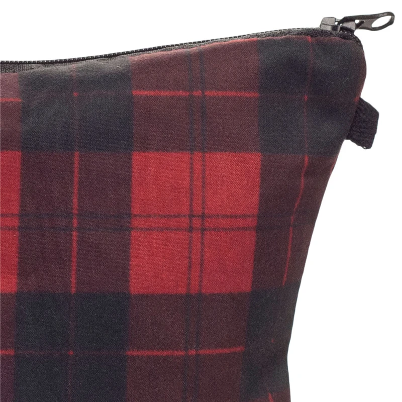 Женская клетчатая косметичка в британском стиле несессер на молнии портативный