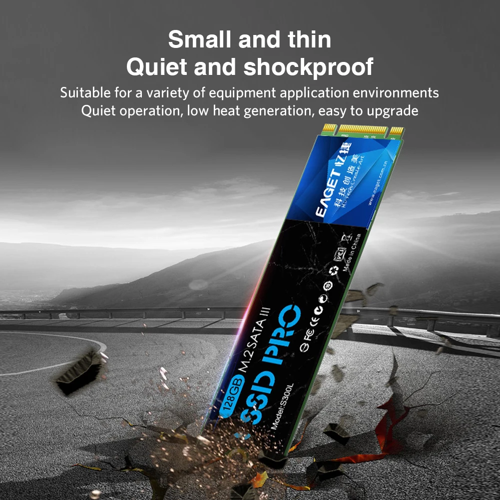 Eaget S300L M.2 SATA III SSD 128 ГБ 256 512 1 ТБ Внутренний твердотельный накопитель для настольных