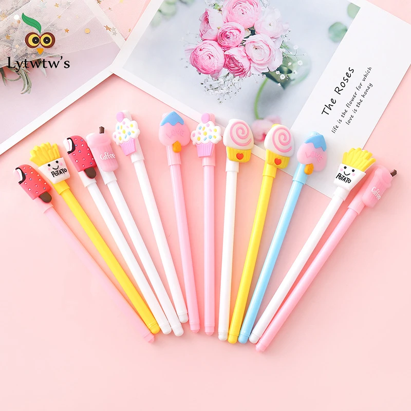 Симпатичная гелевая ручка Lytwtw kawaii креативные милые школьные канцелярские