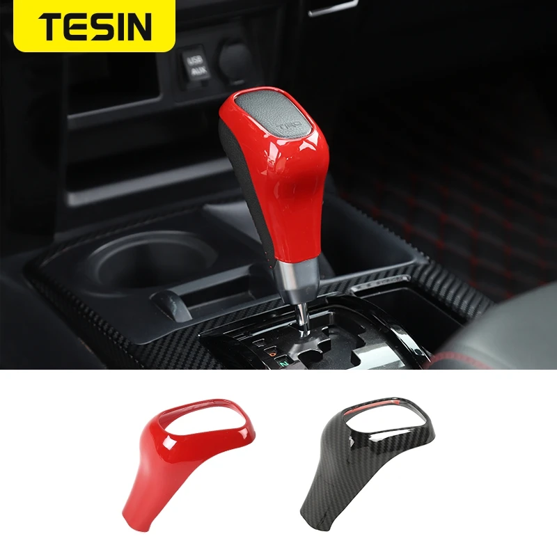 

TESIN Interior Mouldings For Toyota 4Runner ABS Car Gear Shift Knob Top Head Decoration Cover Stickers For Toyota 4Runner 2010+