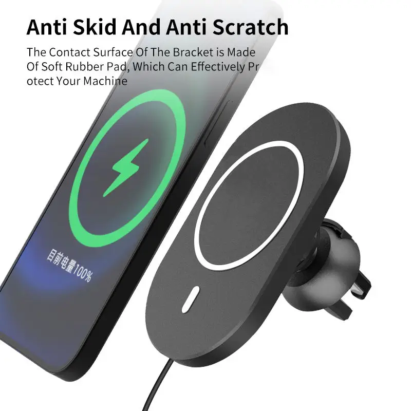 

Suitable for iphone 12 12Pro 11/11Pro 8/8Plus Samsung Note 9 10 magnetic car wireless charger 15W fast charging car phone holder
