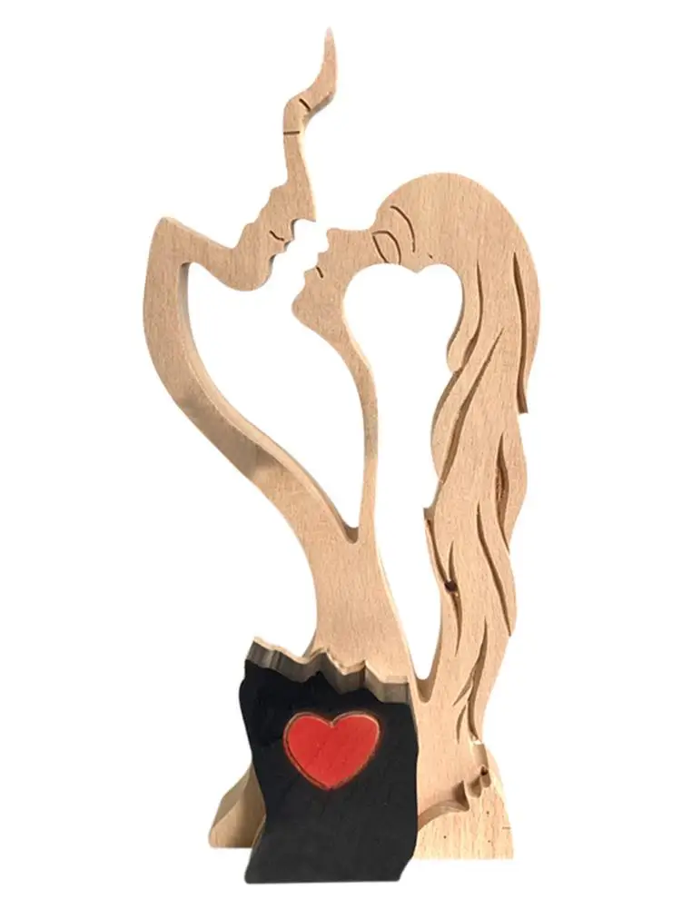 

Вечная любовь для влюбленных, романтическое искусство, деревянная скульптура, домашняя страстная любовная статуя, товары для украшения дом...