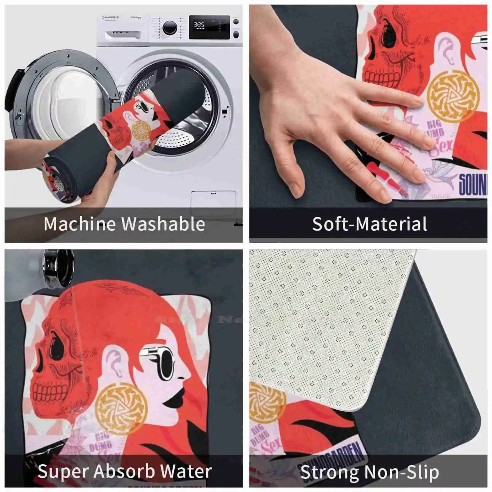 Большой мягкий коврик для ног товары комнаты ковер гранж-браслет osлав Крис