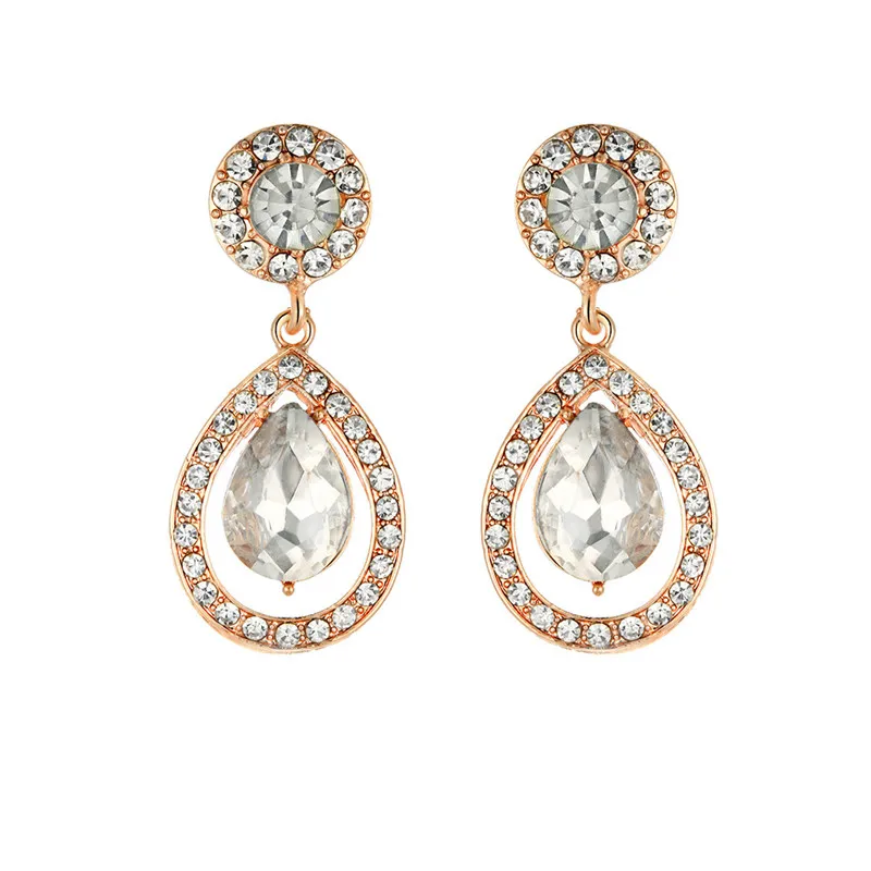 Свадебные серьги-капли из циркония серьги друзы стразы Женские Висячие