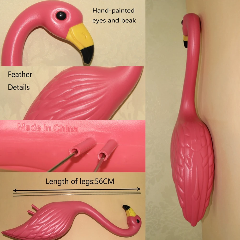 2 шт./компл. пластиковые розовые украшения фламинго наружные для газонов садовые