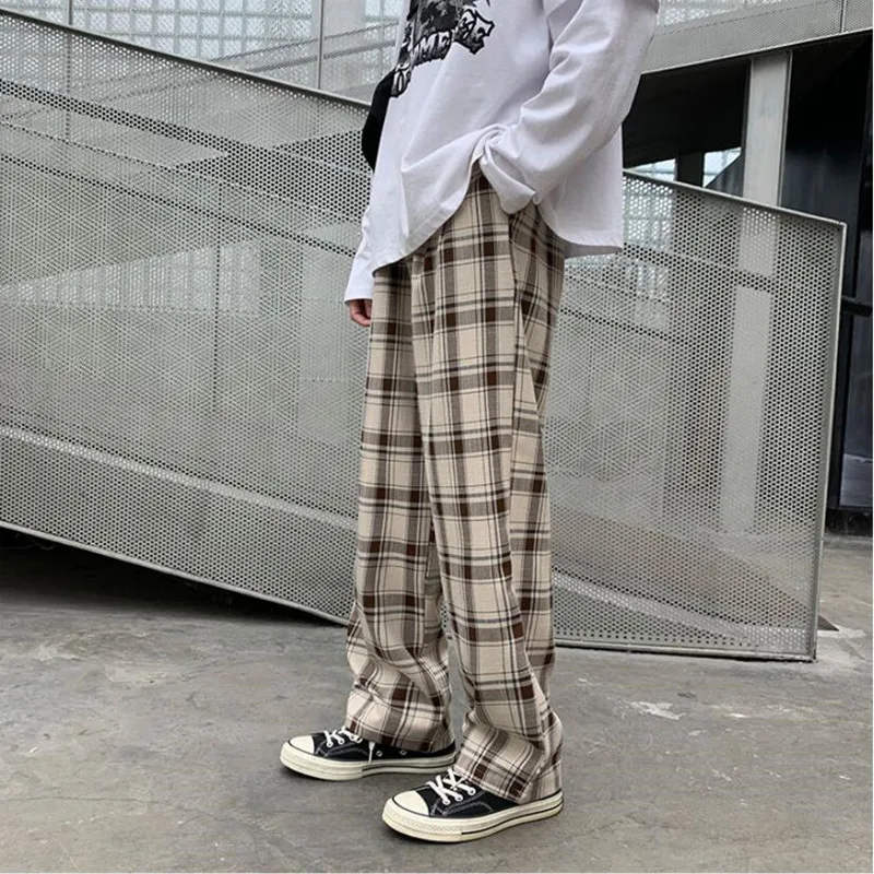 

2021 Men Hip Hop Harajuku Plaid Pants For Women Trousers Streetwear Male Harem Pants Autumn Ladies Causal Pants Plus Size 2XL