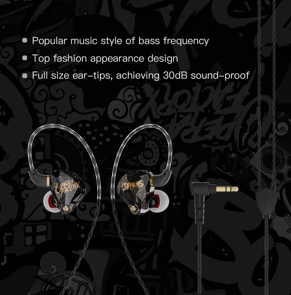 AK OperaFactory OS1 In-Ear Monitor 10 мм графеновые мембранные динамические наушники HIFI бас поп-гарнитура наушники 5N OFC кабель