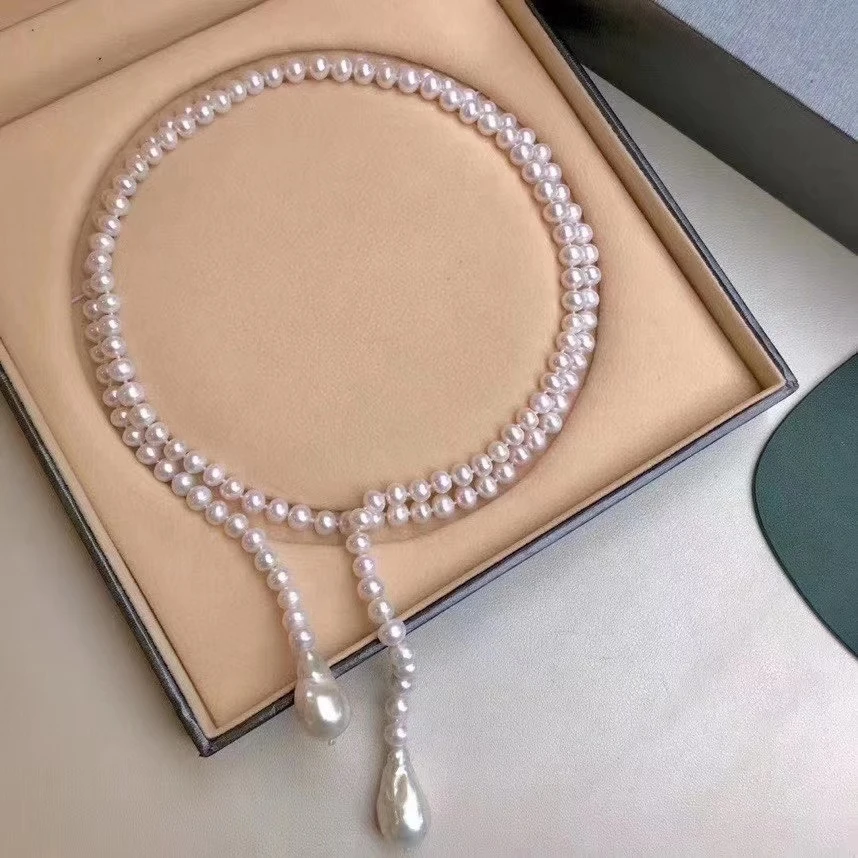 Preço Atf 7-8mm Natural De água Doce Pérola Colar Barroco Pérola Pingente Gargantilha Corrente Nova Personalidade Artesanato Alta Qualidade Para Mulher