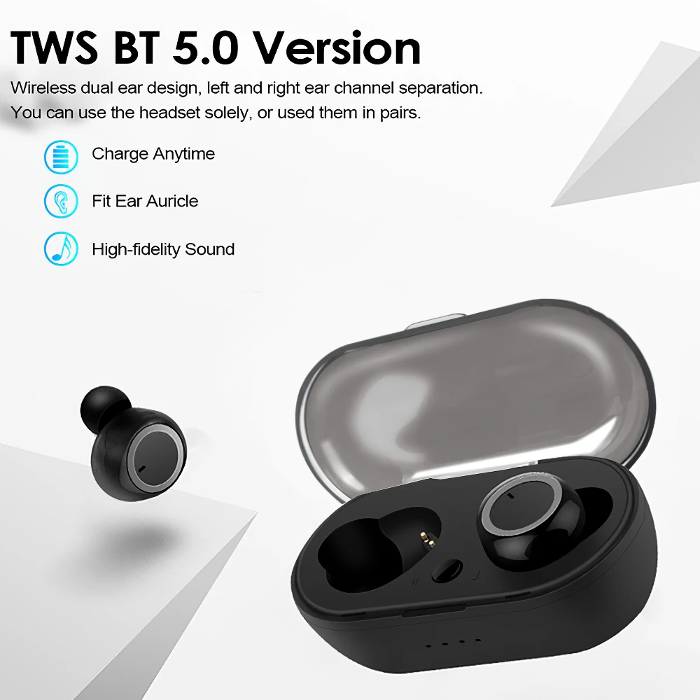 

Y50 TWS Bluetooth 5.0 Earphone Wireless Headphones Headset with Microphone Stereo Sports Earphones Earbuds With Charging Box