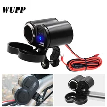 Motorcycle modified parts waterproof USB2.1 mobile phone charger cigarette lighter holder GPS car charger power supply 12v