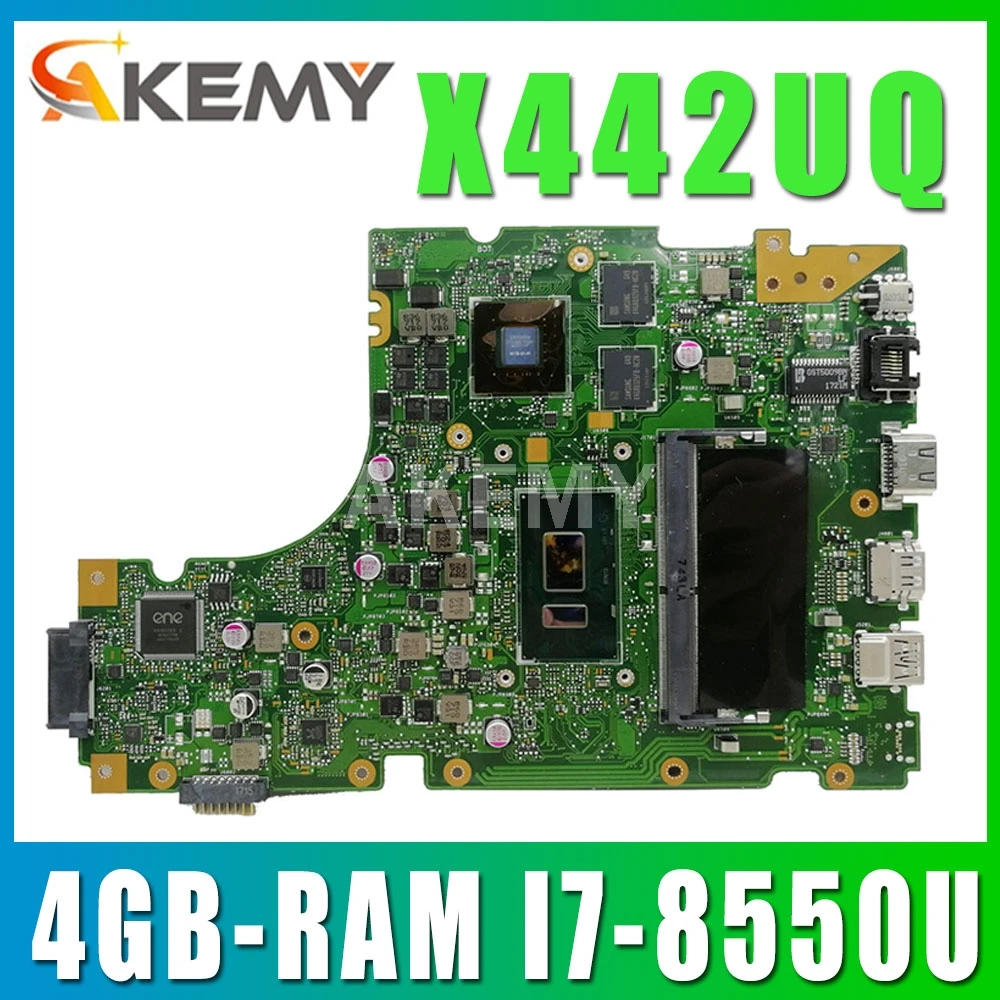 

Laptop motherboard for ASUS VivoBook 14 X442UQR R419U X442UN X442UR X442UNR X442UQ original mainboard GT940MX 4GB-RAM I7-8550U