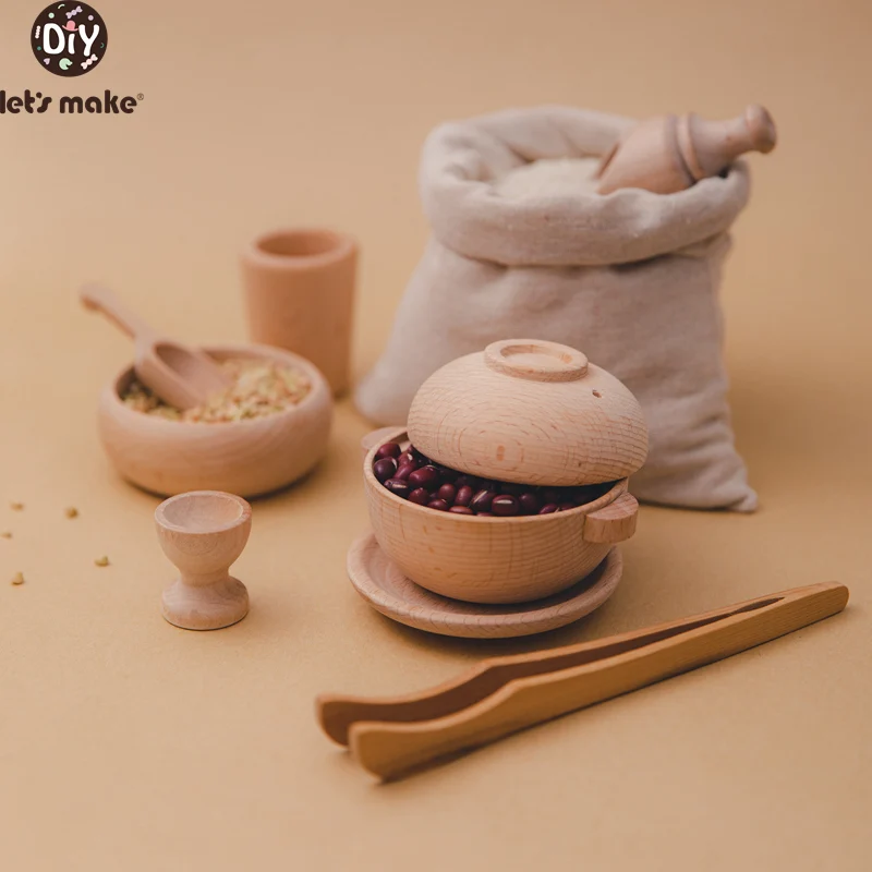 Детский набор игрушек Монтессори из Букового дерева | Игрушки и хобби