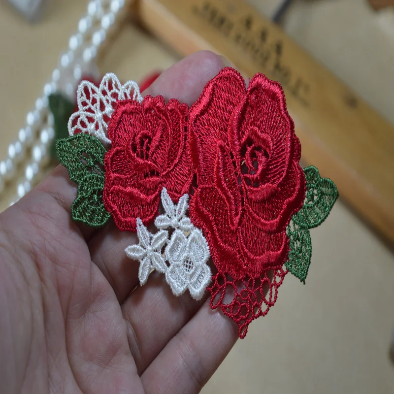 Гипюровая аппликация 2 шт./лот размер 10 5*3 5 см