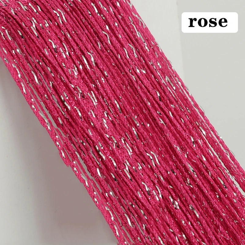 rose 100 см X 200 см блестящая занавеска на дверь Серебряная лента блестящая кисточка блестящая линия занавески балдахин для окна комнаты украшение дома - Цвет: rose