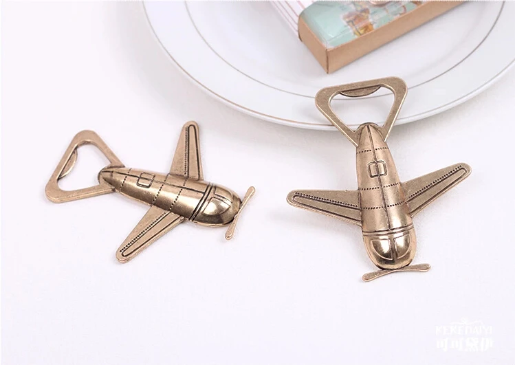 Античная Открывалка для винных бутылок с самолетом подарок гостей на свадьбу или