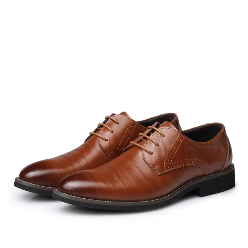 

2019 NEW Oxford Shoes For Men Retro Leather Size 38-48 Men Dress Shoes Breathable Formal Basic Wedding Flat Winter Shoes Men