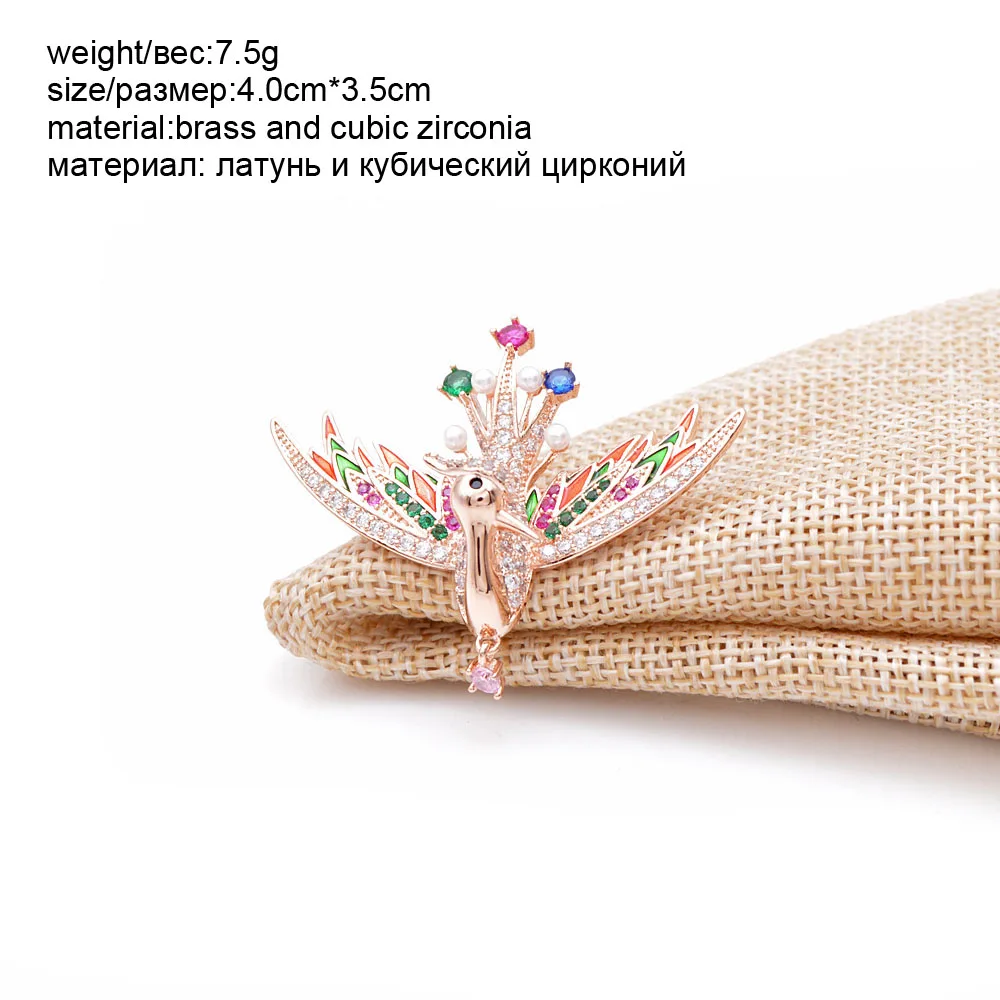style8 CINDY XIANG 9 стилей на выбор, кубический цирконий, виноград, цветок, броши с сердечком для женщин, латунь, модная брошь, булавка, Жемчужное ювелирное изделие, подарок - Окраска металла: style8