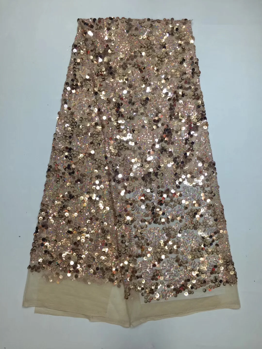 2018 новейшая африканская кружевная ткань золотого цвета с пайетками