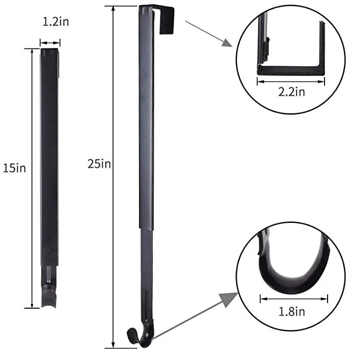 Вешалка для венка металлическая телескопическая без отверстий из нержавеющей