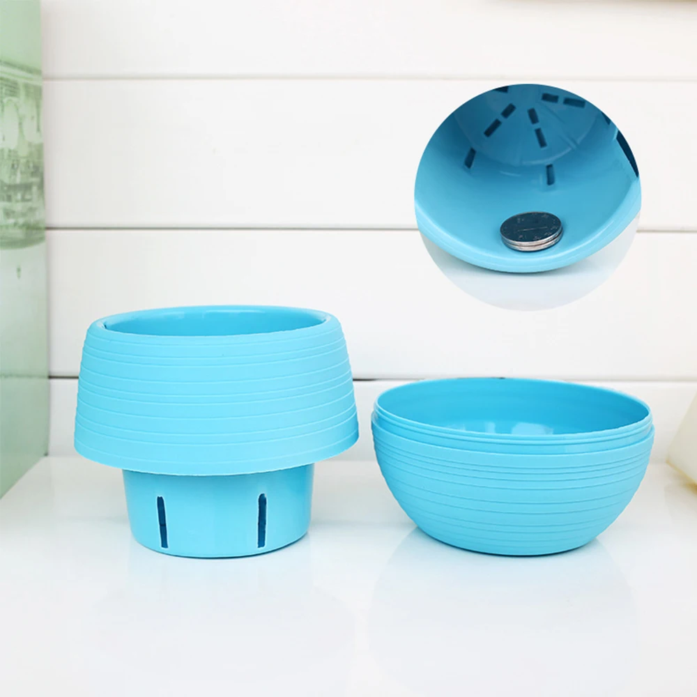 1 шт. цветочный горшок мини милый Одноцветный круглый полимерный пластиковый