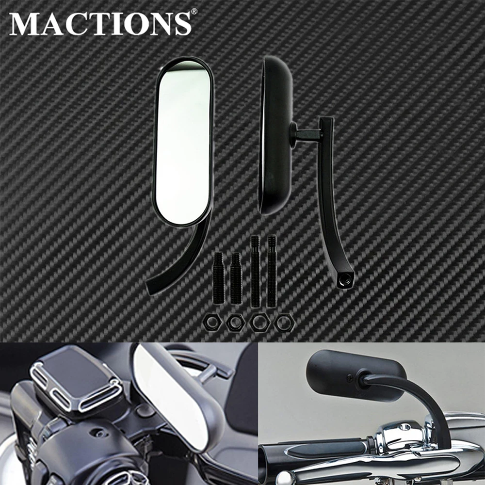 Мотоциклетное левое и правое мини-зеркало овальное зеркало 8 мм 10 черные зеркала