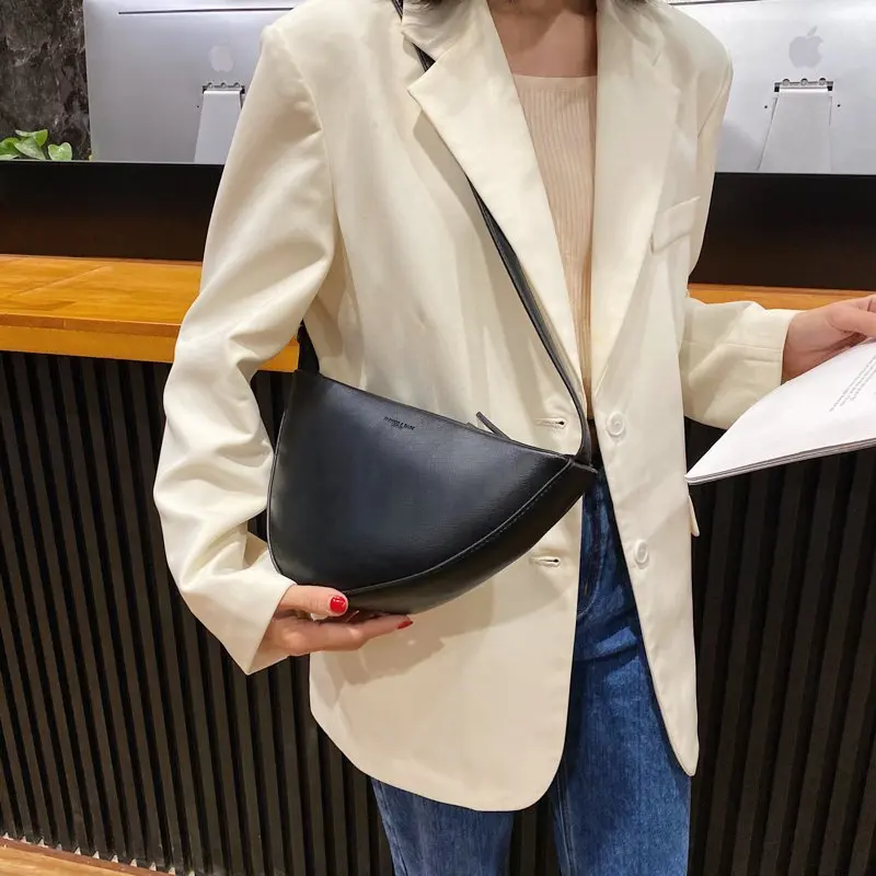

Simple Solid Color Crossbody Bags For Women 2020 New Fashion Quality PU Leather Shoulder Bag Classic Female Saddle Bags Purses