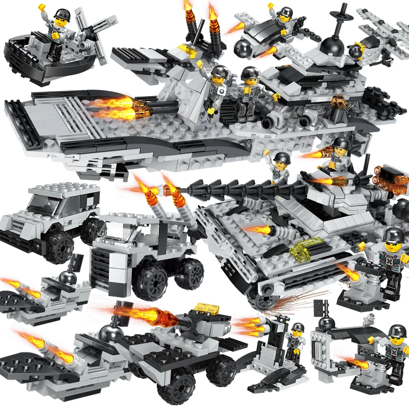 

City SWAT Solider Building Blocks Urban Engineering Military Special Police 8-in-1 Boy and Child Toys