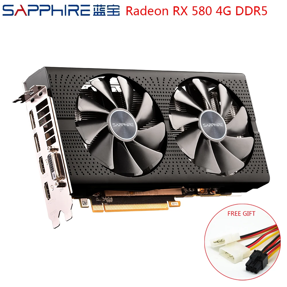 Видеокарта SAPPHIRE RX 580 4 Гб Radeon 256bit AMD игровой пк графические карты GPU RX580 ГБ GDDR5