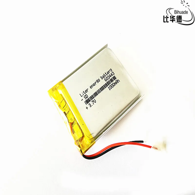 3 7 V 1000mAh 603443 литий полимерный перезаряжаемый ионный аккумулятор для Mp3 MP4 MP5