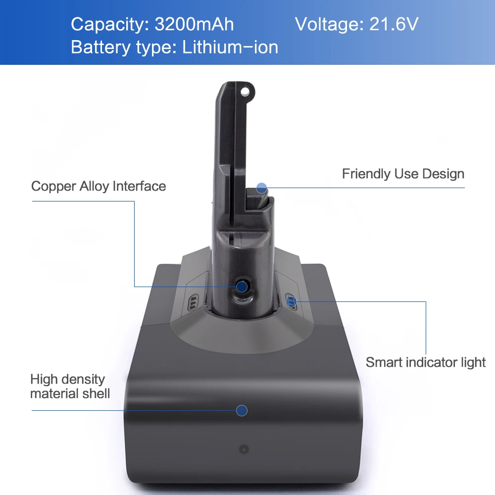 21,6 в 3.2ач литий-ионный аккумулятор для Dyson V8 серии V8 абсолютный V8 животное V8 пушистый с японскими импортными ячейками реальная емкость