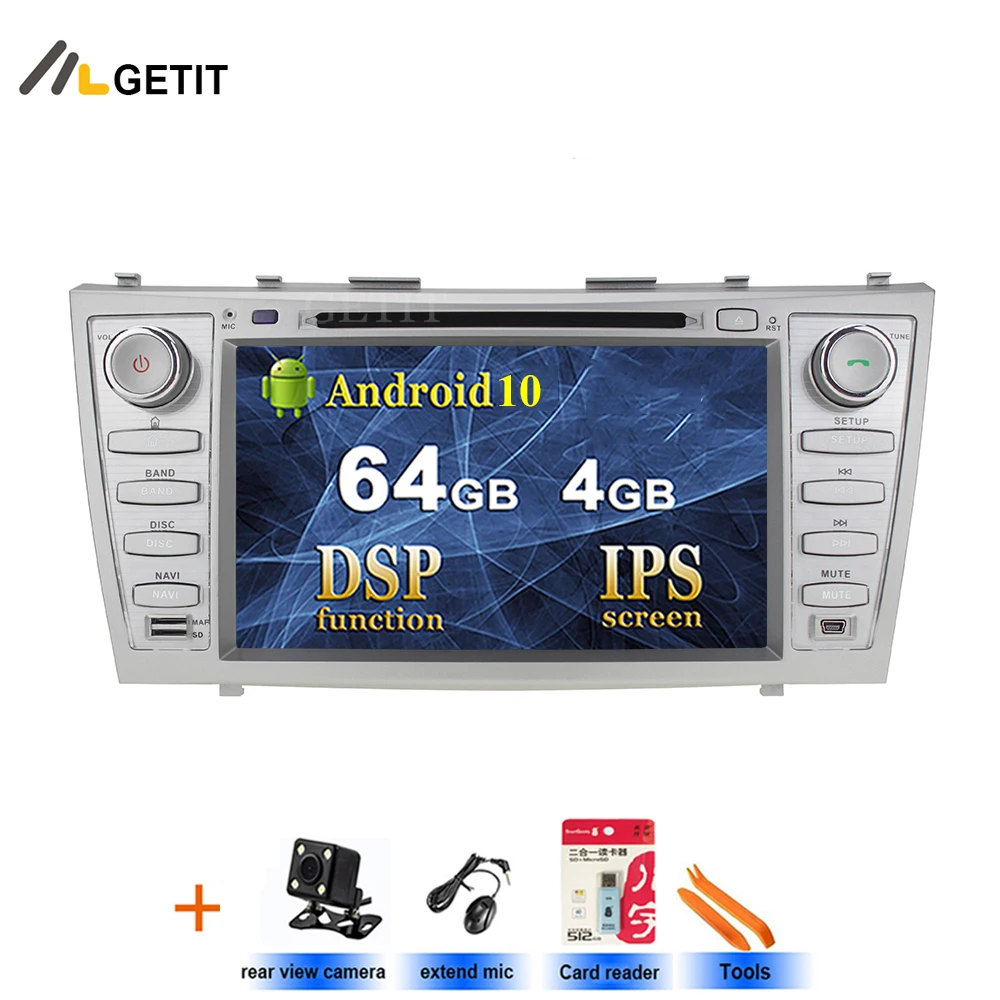 4 ГБ ОЗУ 1024*600 Android 10 автомобильный DVD видео плеер радио для Toyota Camry 2007-2011 с WiFi Bluetooth GPS