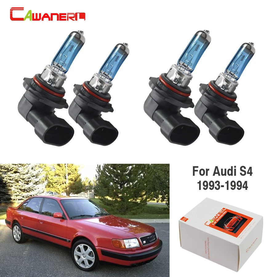 Cawanerl 4 шт. 100 Вт галогенные лампы 4300 К с теплым белым светом 12V автомобильный