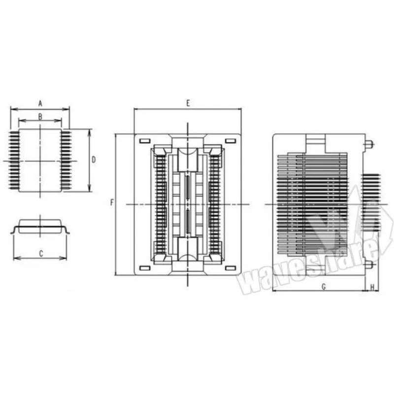 SO28 SOIC28 SOP28 до DIP28 (A) Φ Enplas IC АДАПТЕР тестовый разъем 1 27 мм Шаг 7 5 ширина | Электронные