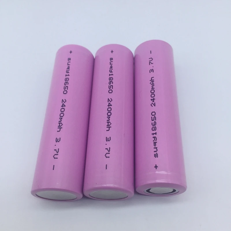 Suqy, 20 шт./лот, новинка, Оригинальная батарея 18650, 3,7 в, 2400 мА/ч, inr18650, аккумулятор, аккумуляторная батарея для внешнего аккумулятора