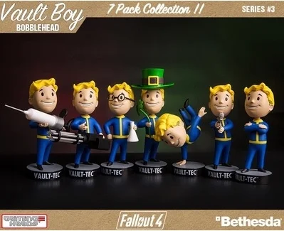 7 шт набор Gaming Heads Фоллаут 4 хранилище для мальчиков 2 го поколения и Bobbleheads серии