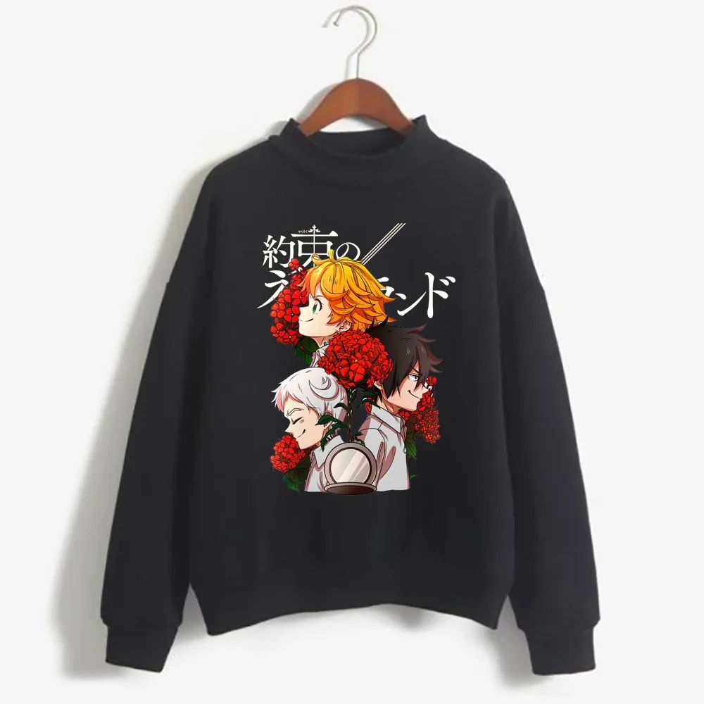 The Promised Neverland print Women Hip Hop Streetwear Harajuku Sweater  Japanese Style Anime  Sweater Autumn Cotton Pullover