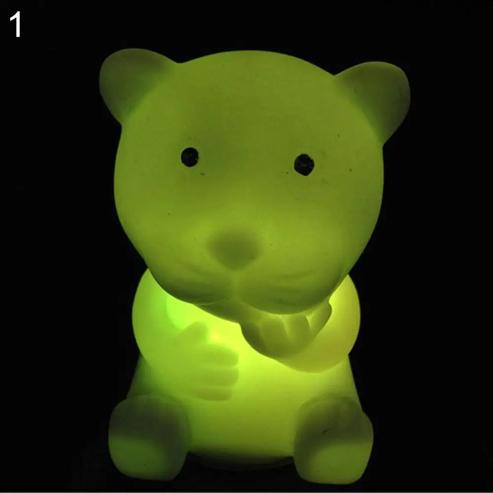 Милый китайский зодиак в форме животных светодиодный мигающий меняющий цвет